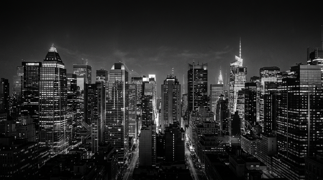 New York City skyline at night